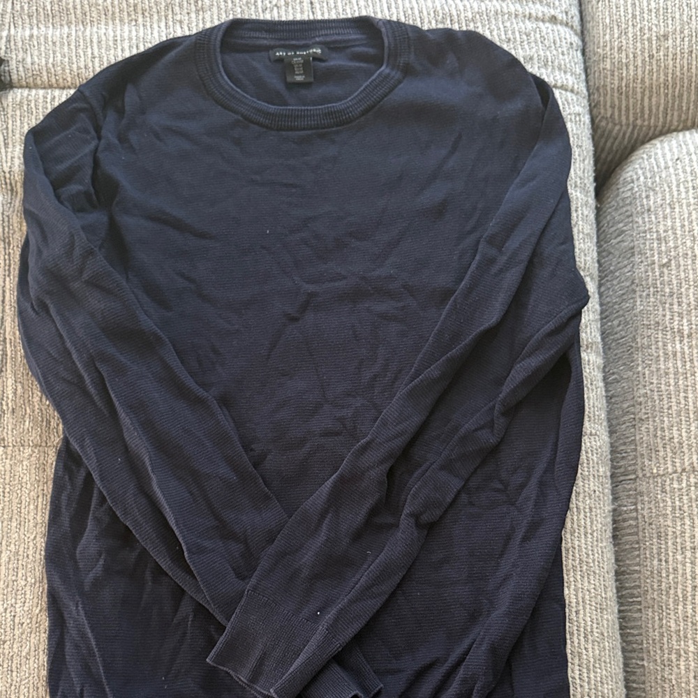 Men's Navy Long Sleeve Tee